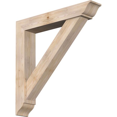 Ekena Millwork Traditional Traditional Smooth Bracket w/ Offset Brace, Douglas Fir, 7 1/2"W x 44"D x 44"H BKT0806X44X44TRA01SDF